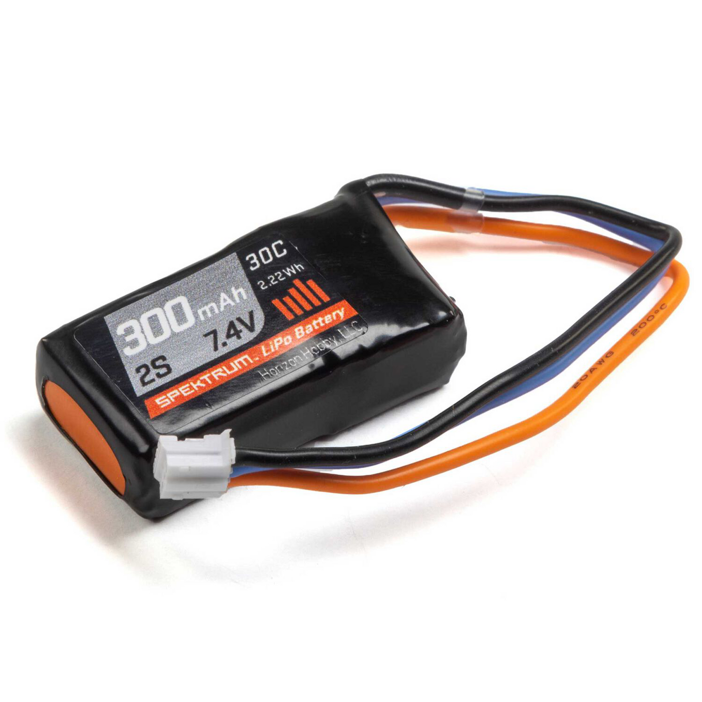2 Cell 300mAh 7.4V 30C LiPo: PH Connector