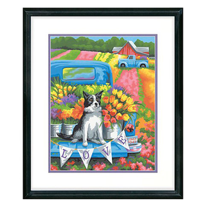 Flower Power Dog Paint By Number 11"*14"