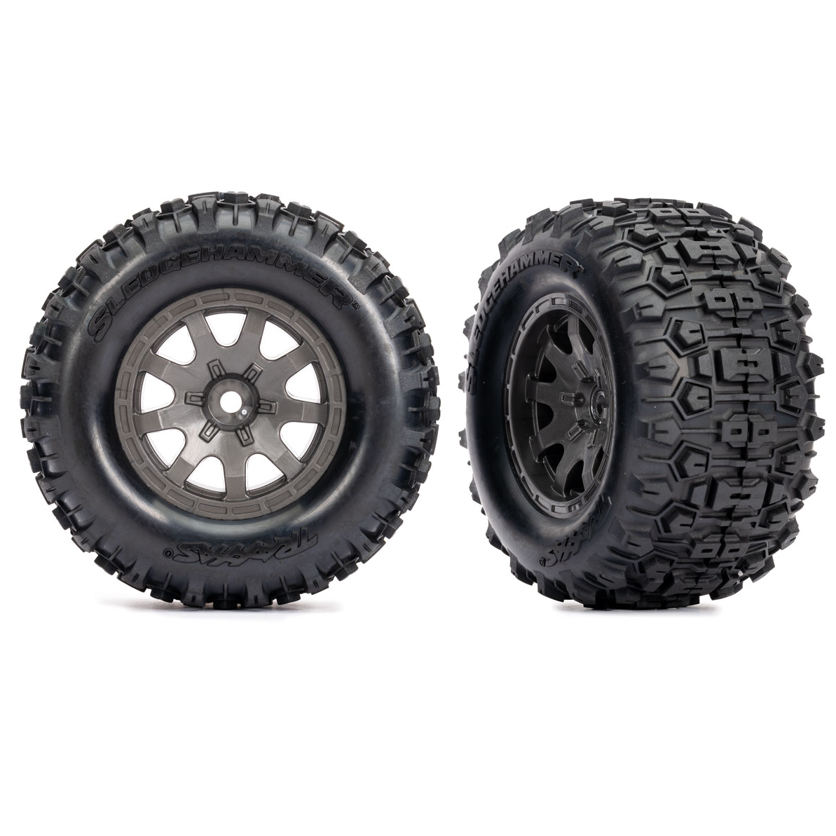 Gray Front Wheels w/Sledgehammer Tires (2) :10771-GRAY