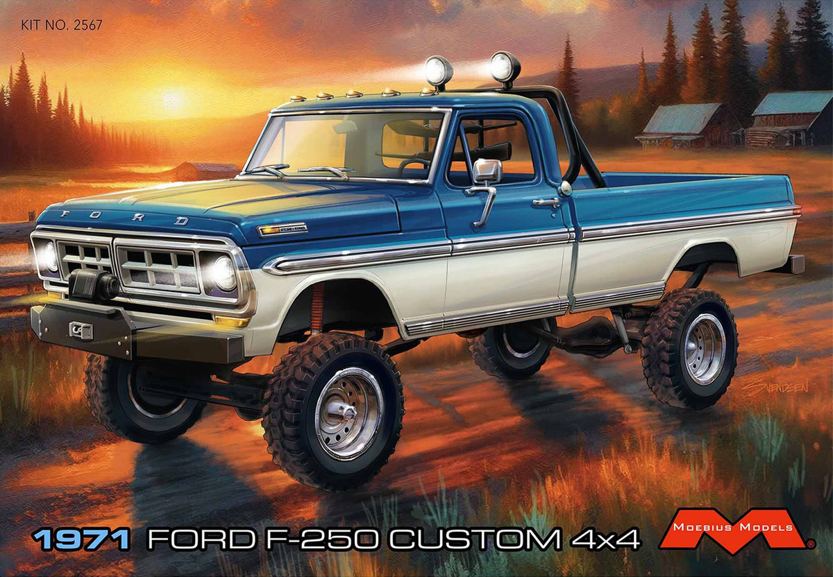Moebius Models 1971 Ford F-250 Custom 4x4 1/25th Scale: MOE2567