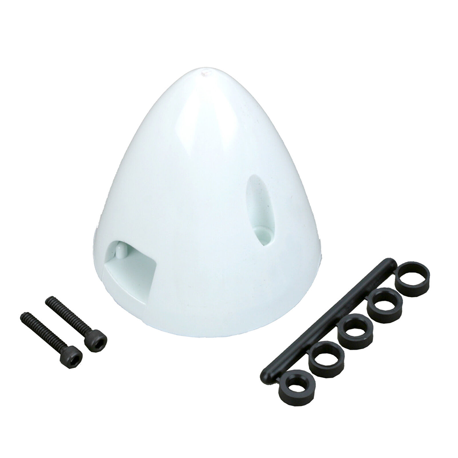 Spinner, 4 Pin, 2-1/2", White