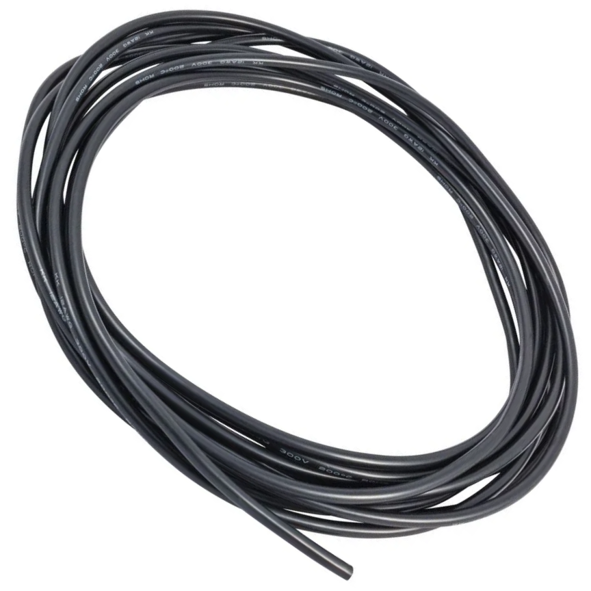 16 Gauge Silicone Wire 1 ft Black
