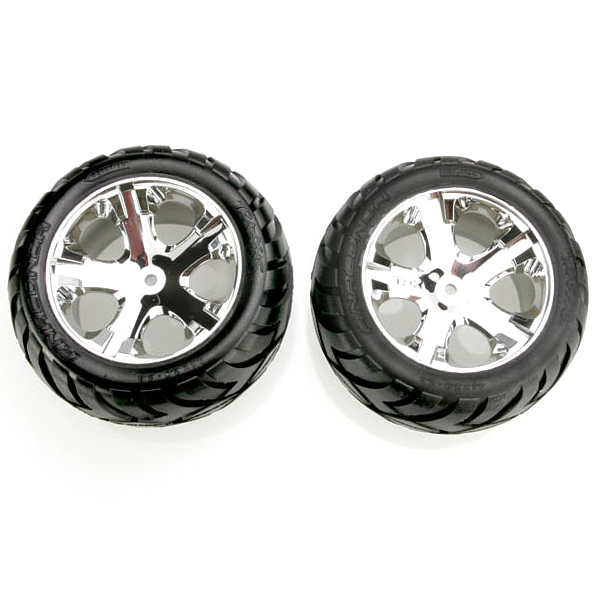 Anaconda Tire/ AllStar Wheels Chrome (2): Rear
