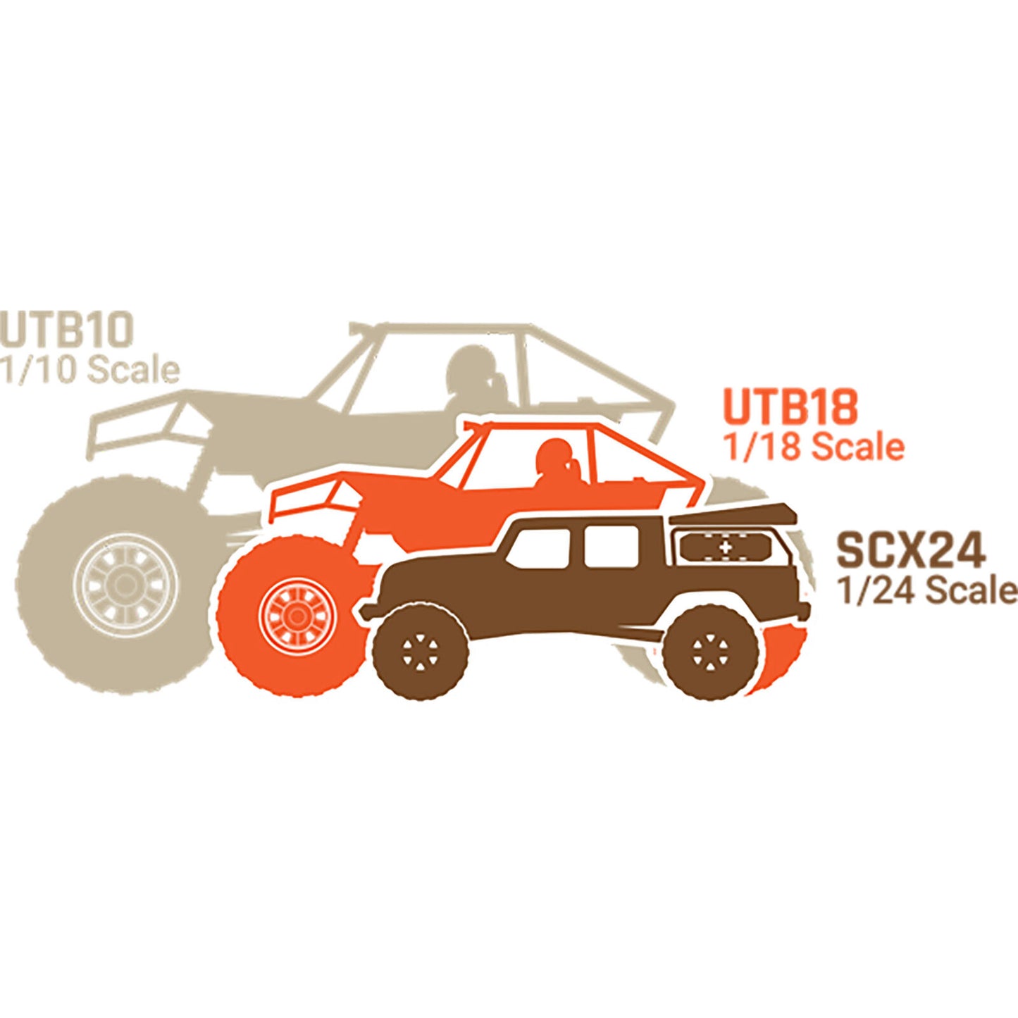 1/10 UTB10 Capra 1.9 4WS 4X4 RTR Brushed Rock Crawler: Orange