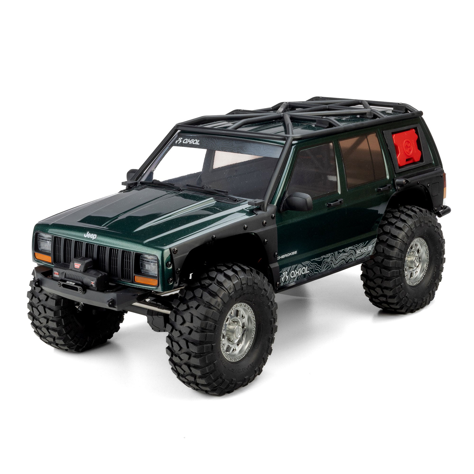 AXIAL SCX10 1/10RCモデルカーシャーシ jeepボディー付き Axial SCX10 III Jeep Cherokee XJ RTR Rock Crawler – Green