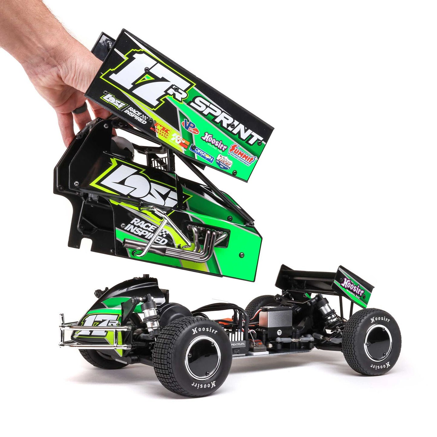 1/10 22S Sprint, RTR, 2WD Green (Needs Battery & Charger) : LOS-1387T2