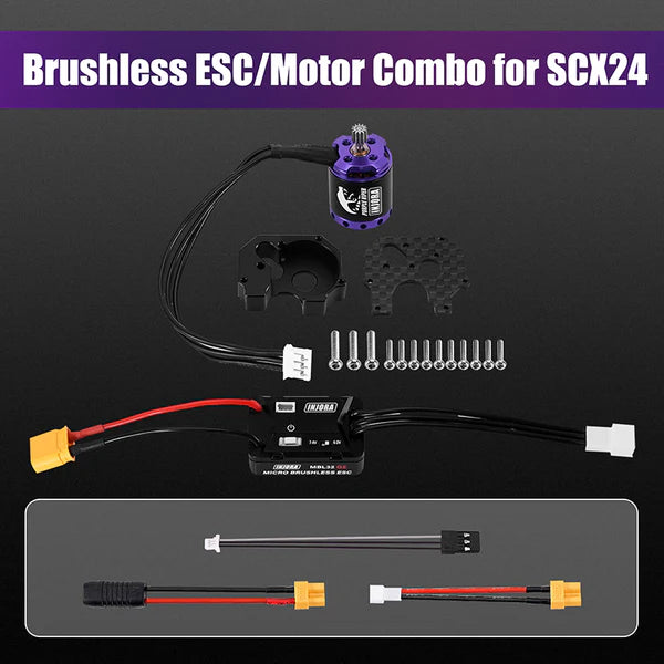 MBL32 G2 Waterproof Brushless ESC & 1721 Purple Viper Motor SCX24
