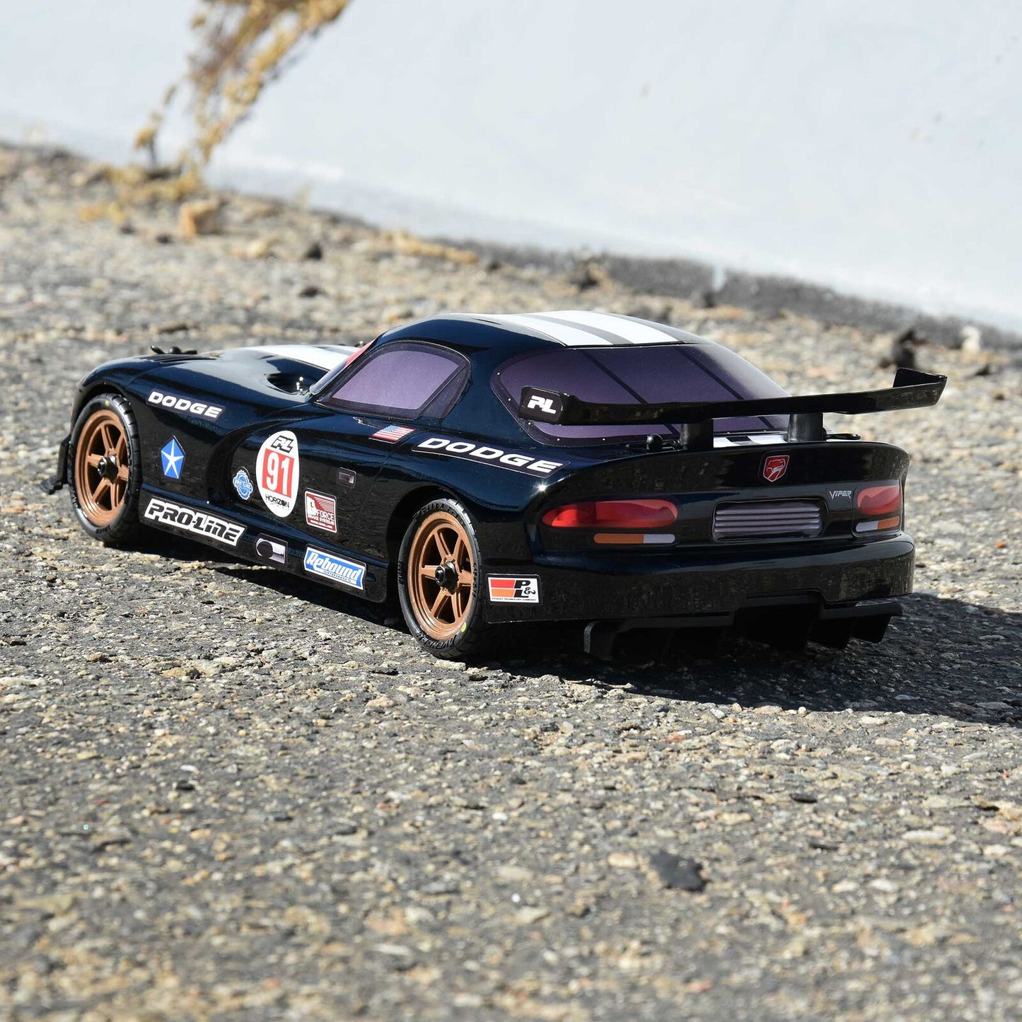 Pre-Cut 2002 Dodge Viper GTS for Losi NASCAR (Black)
