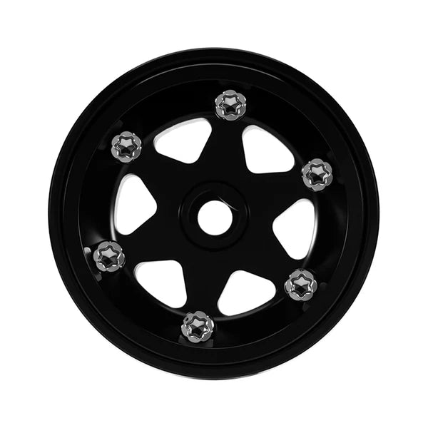 0.7" 6-Spoke Aluminum D18 Wheels (4) Black