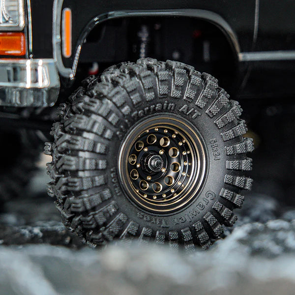 1.0" 39g Brass -2.65mm Offset Wheels Micro Crawlers: Black