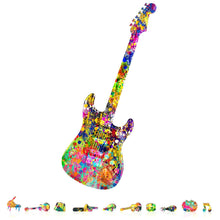 Load image into Gallery viewer, Splatter Guitar Wooden Puzzle, 200 Pcs
