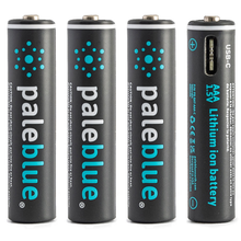 Load image into Gallery viewer, Pale Blue Lithium Ion Rechargeable AAA Batteries 4pk
