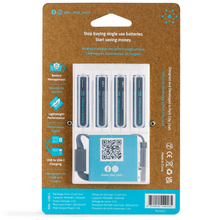 Load image into Gallery viewer, Pale Blue Lithium Ion Rechargeable AAA Batteries 4pk
