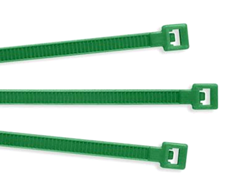 Color Nylon Cable Ties: 8" Green: .14" (50)