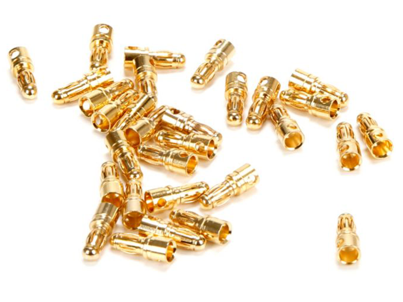 Gold Bullet Connector, Male, 3.5mm (30)