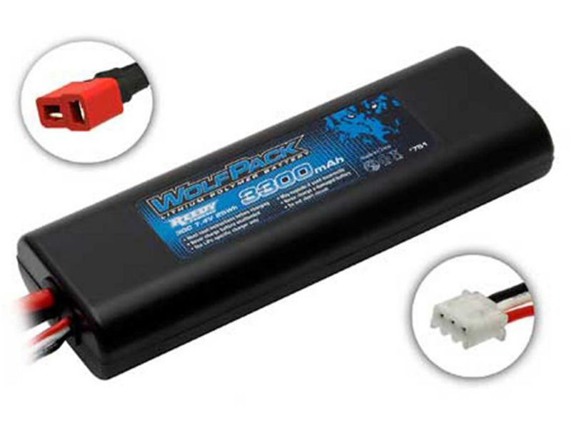 2 Cell 3300mAh 7.4V 30C LiPo