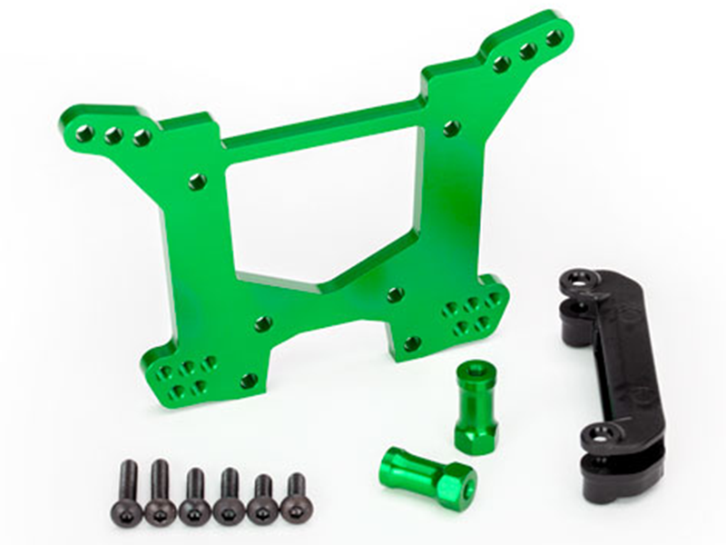 Green Aluminum Rear Shock Tower: 6738G