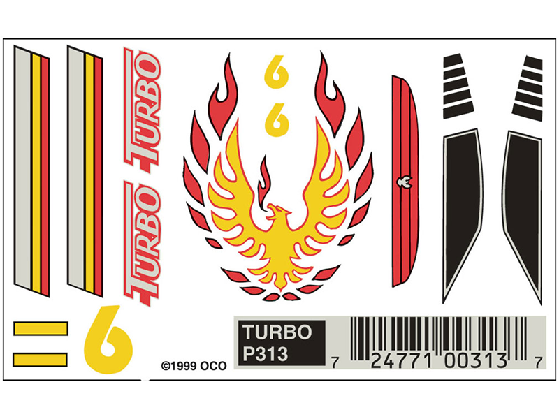 Pine Car Dry Transfer Turbo
