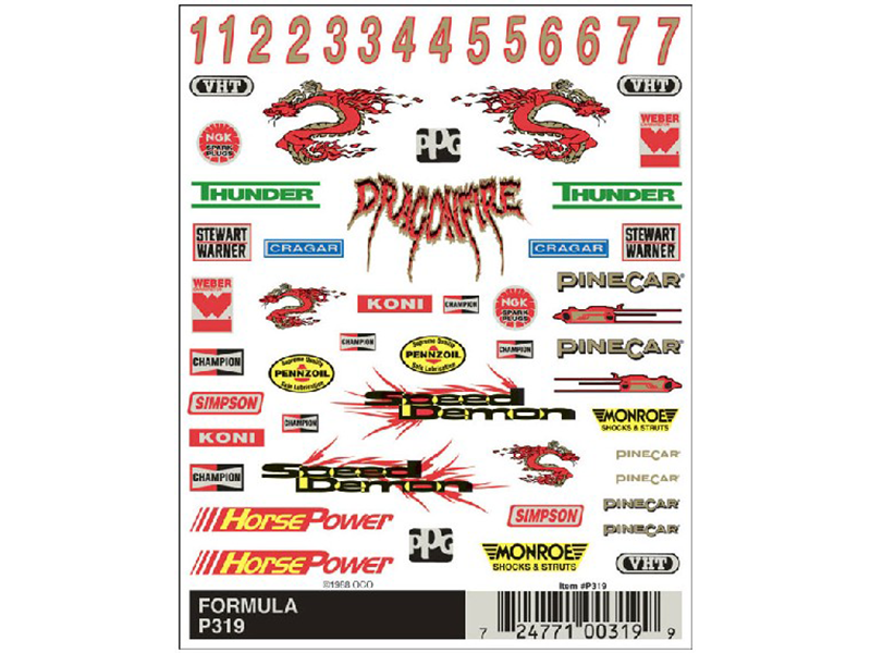 Pine Car Dry Transfer Formula