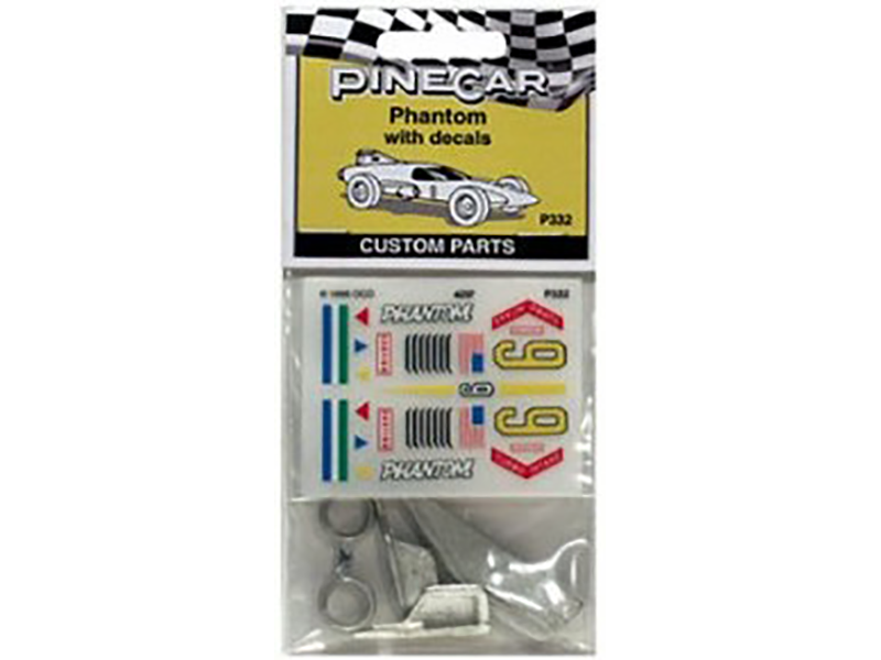 Pine Car Custom Parts w/Decals, Phantom
