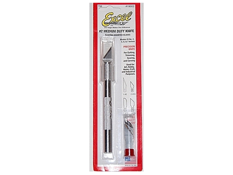 #2 Knife w/5 Assorted Blades & Cap, Aluminum Handle