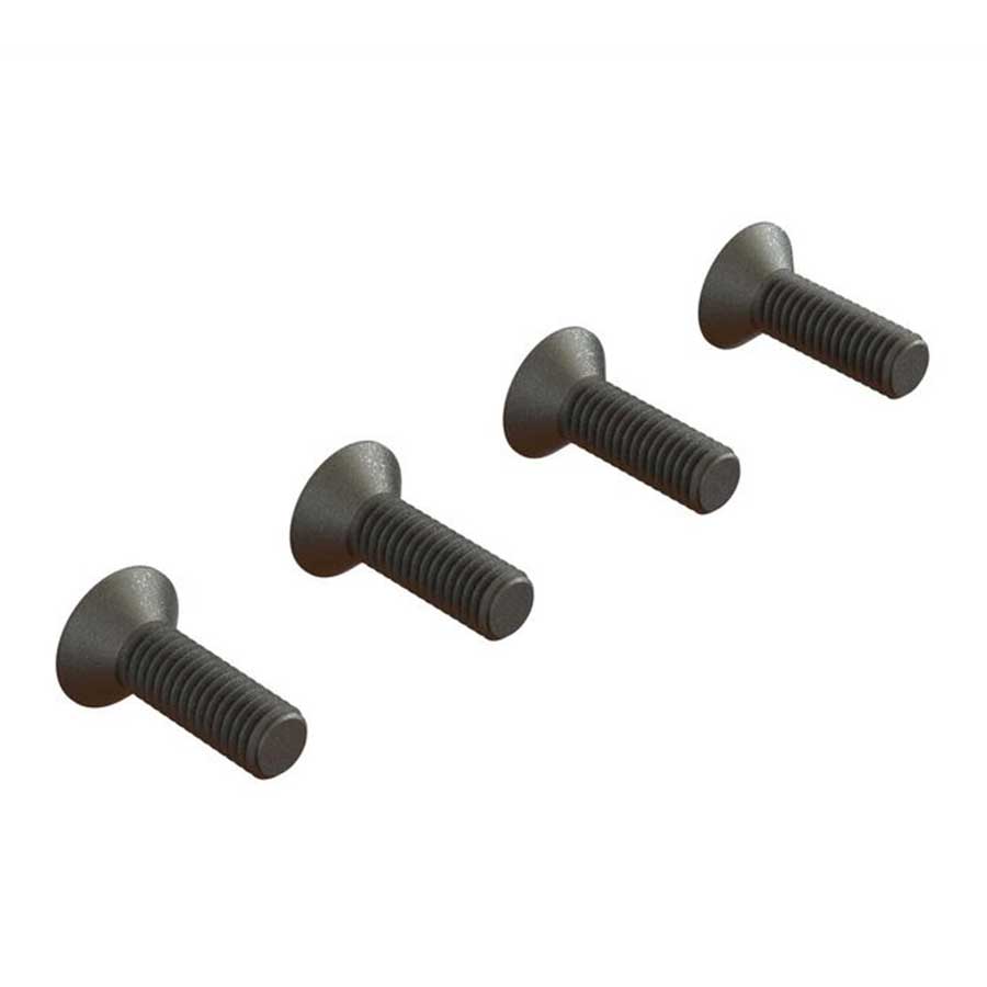 Flat Head Hex Machine Screw M5x16mm (4): ARA722516