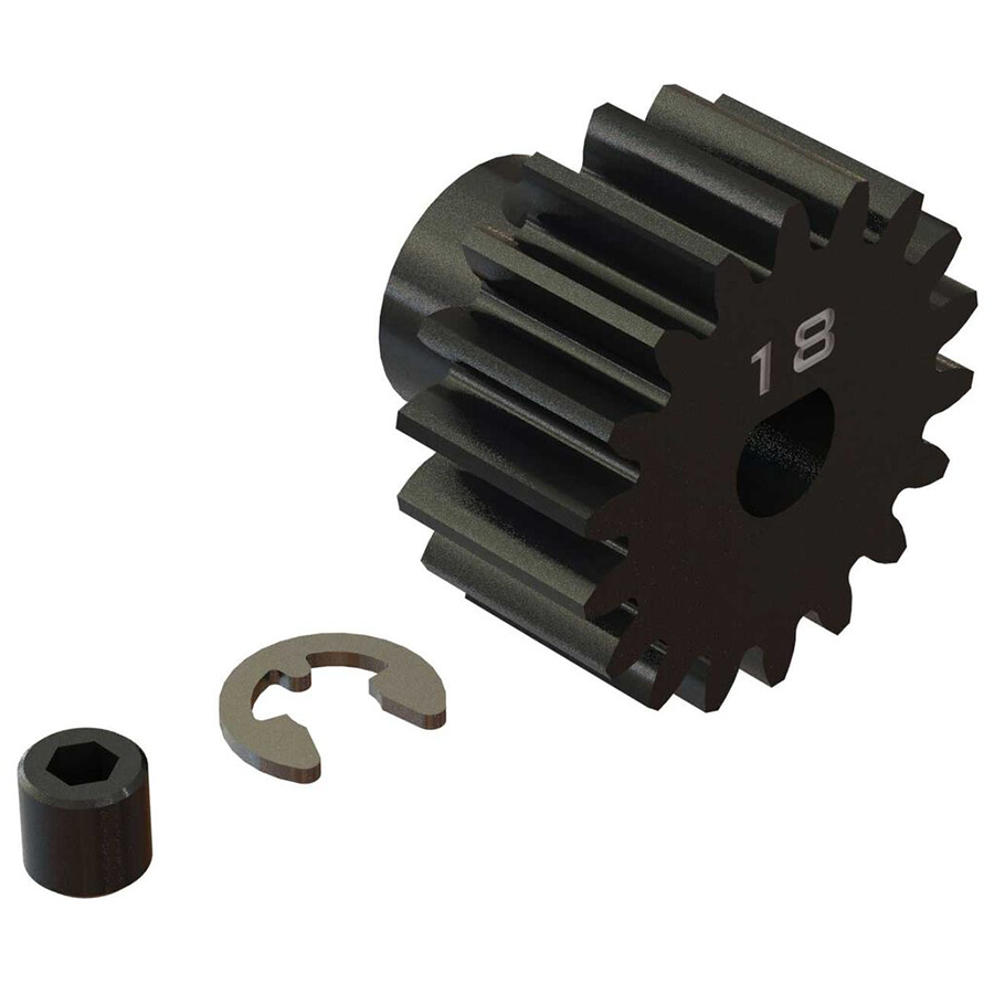 Pinion Gear, 18T Mod1 Safe-D5: ARA310965