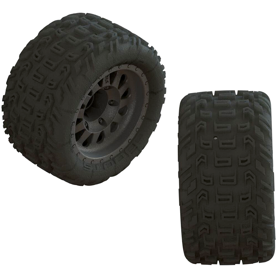 dBoots Katar MT Pre-Mounted Tire 14mm (2): F/R: ARA550091