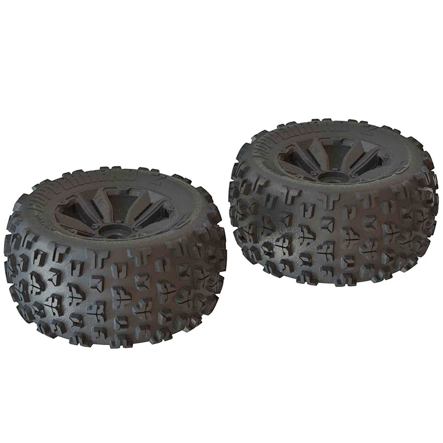 dBoots 'Copperhead2 MT' Tire Set Black - (2): F/R: ARA550059