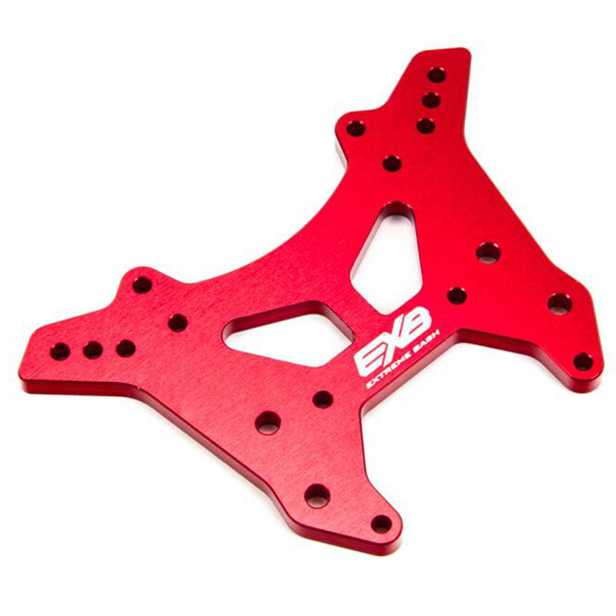 Front Shock Tower CNC 7075 T6 Aluminum L Red: EXB: ARA320577