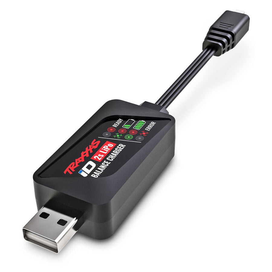 Charger, iD® Balance, USB, 2-cell 7.4 volt LiPo: 9767