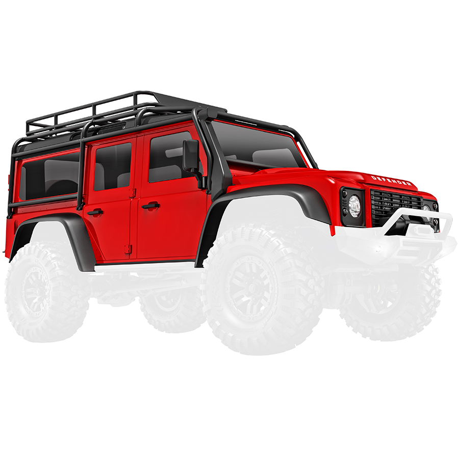 Body TRX-4M Defender, Complete, Red: 9712-Red