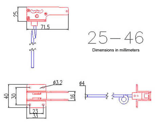 25 - 46 85-Degree Main Electric Retracts