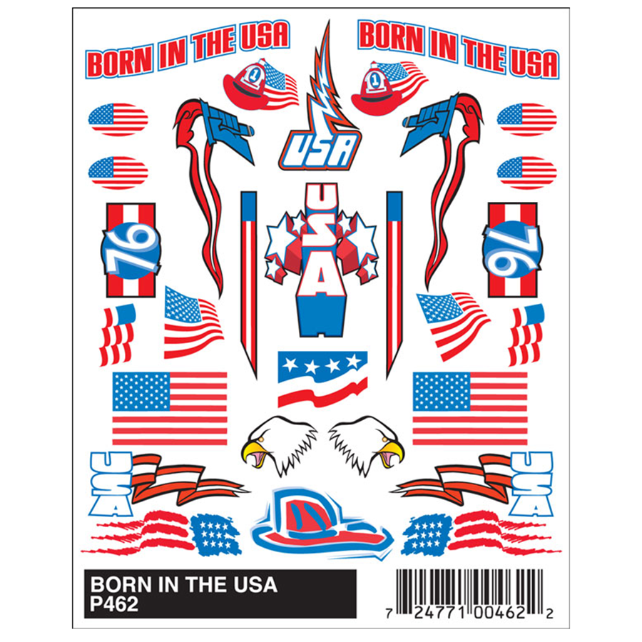 Pine Car StickOn Decal Born In The USA