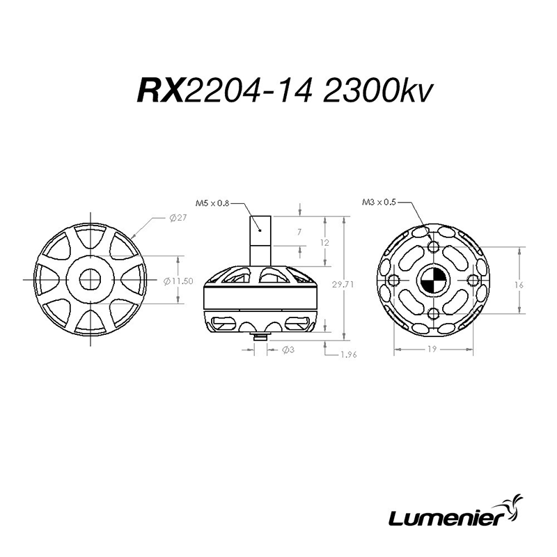 Lumenier RX220414 2300Kv Motor