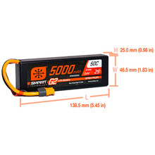 Load image into Gallery viewer, 2 Cell 5000mAh 7.4V 50C Hard Case Smart G2 LiPo: IC3
