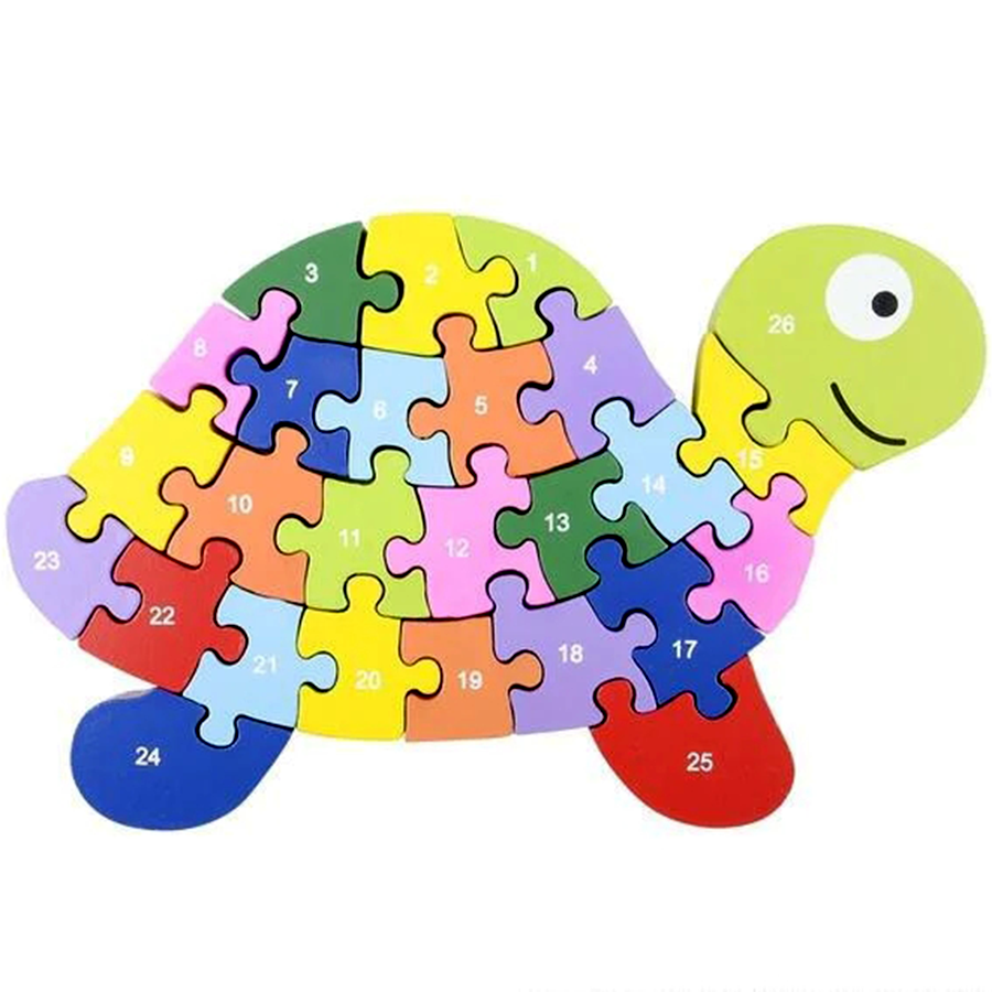 9.25" x 6.25" Wooden Turtle Puzzle