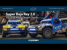 Load and play video in Gallery viewer, 1/6 Super Baja Rey 2.0 4WD Brushless (Requires Battery &amp; Charger): Blue
