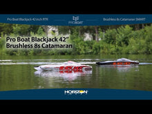 Load and play video in Gallery viewer, Blackjack 42&quot; BL 8s Catamaran, SMART RTR: White/Red
