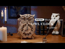 Load and play video in Gallery viewer, Mechanical Wood Models; Owl Clock
