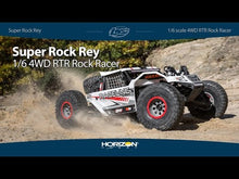 Load and play video in Gallery viewer, 1/6 Super Rock Rey V2 4WD Brushless Rock Racer RTR, Gray (Requires battery &amp; charger)
