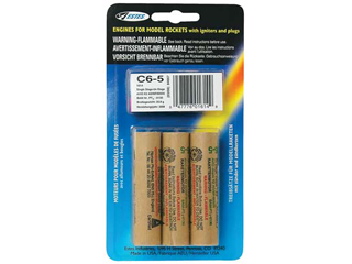 Estes C6-5 model rocket engines three pack