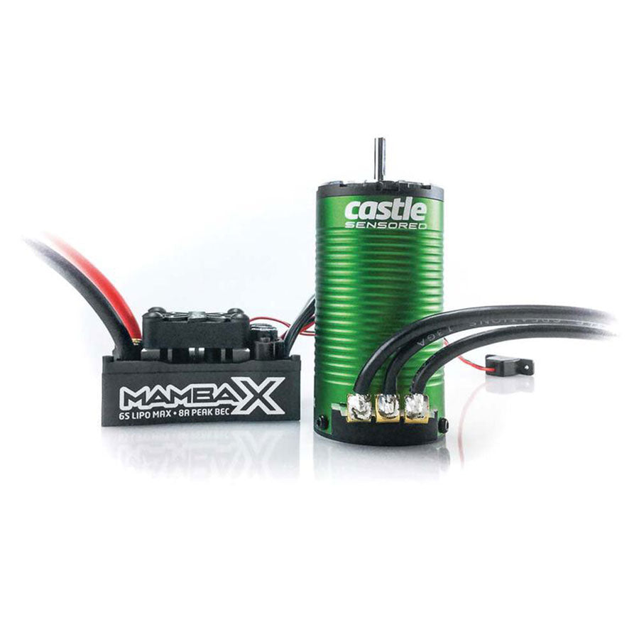 Castle Creations Mamba X SCT sensored waterproof ESC and 1415 2400Kv motor combo