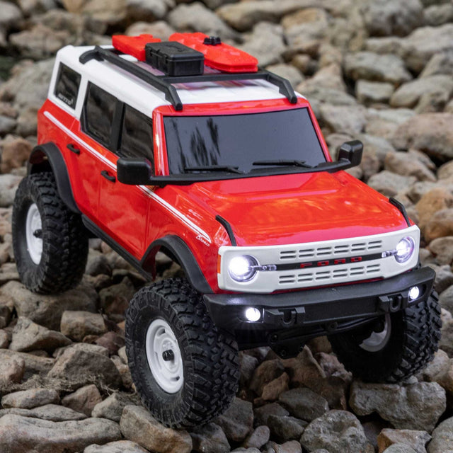 Axial SCX24 1/24 scale Ford Bronco Heritage Edition RTR rock crawler in red
