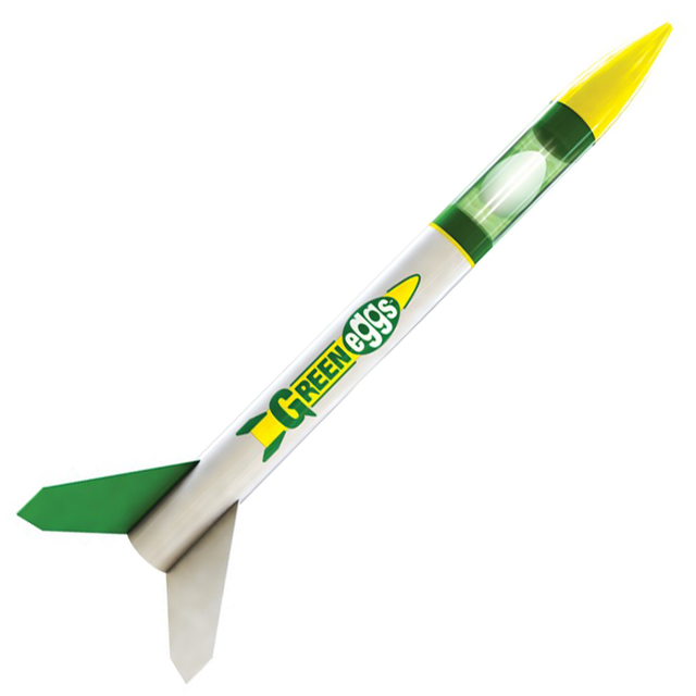 Estes Green Eggs payload model rocket kit ready to build and paint