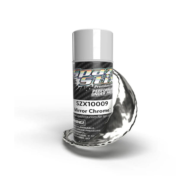 Spaz Stix Ultimate Mirror Chrome aerosol paint for polycarbonate RC bodies