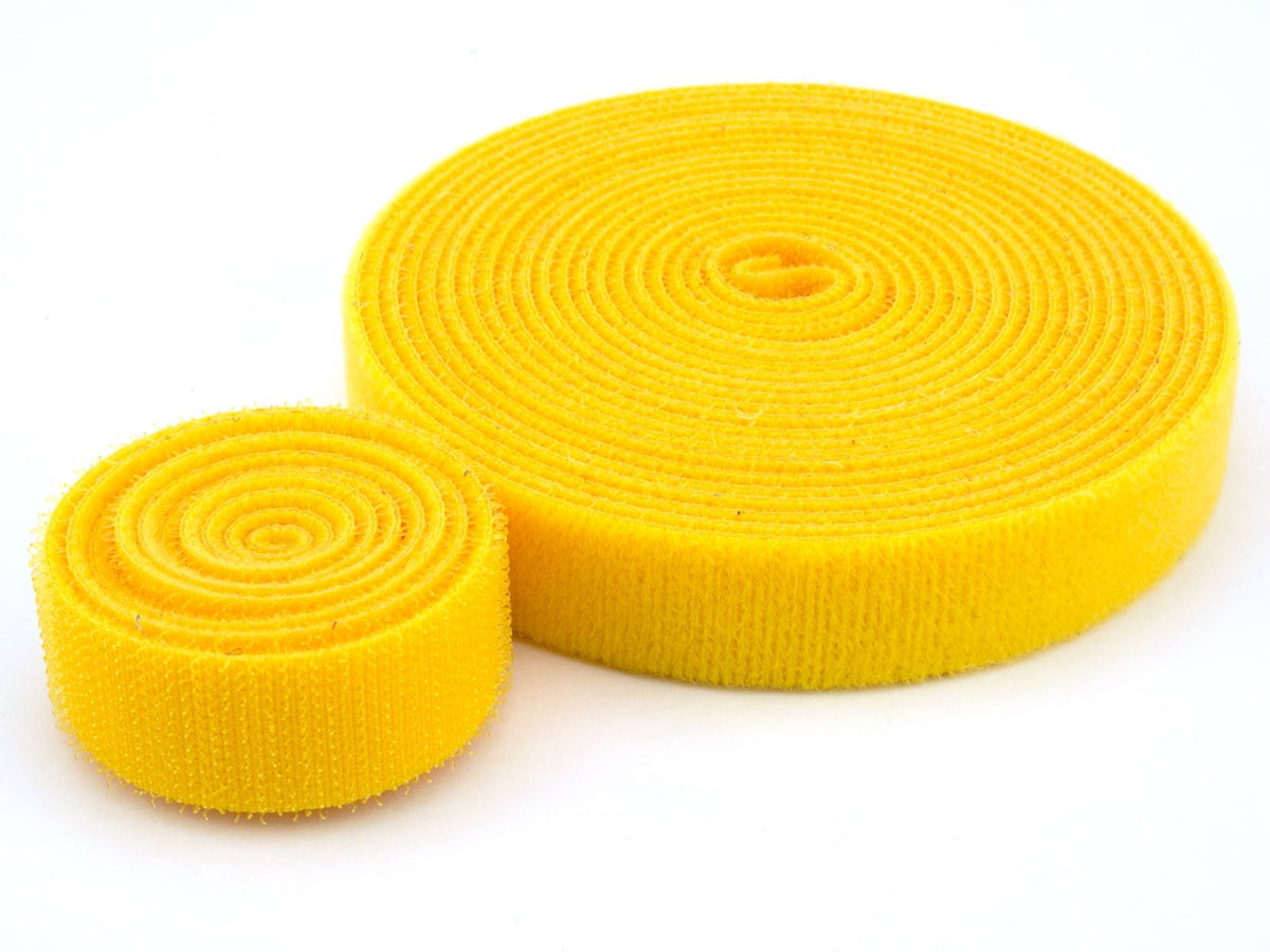 Velcro Wrap 3/4"  Yellow (1ft lengths)