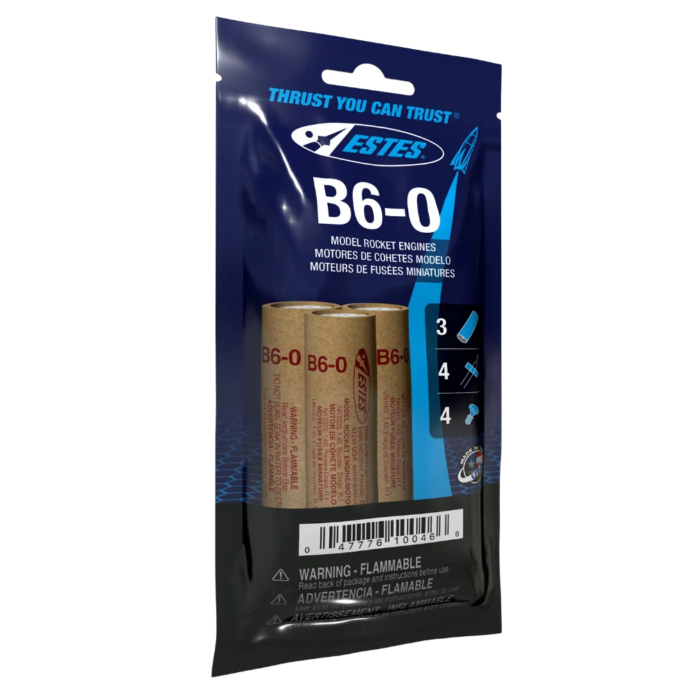 B6-0 Model Rocket Engines (3pk)