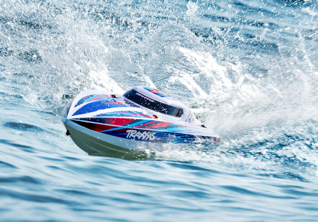 Disruptor, Self Righting 4S Race Boat Blue :106064-4-Blue