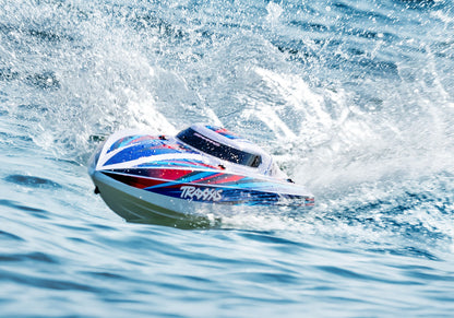 Disruptor, Self Righting 4S Race Boat Blue :106064-4-Blue